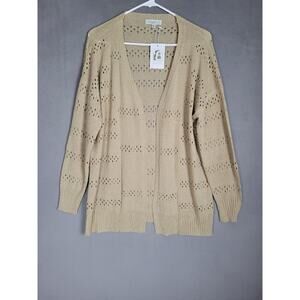 Womens Long Sleeve Cardigan Knit Crochet Shawl Lightweight Cardigan Medium